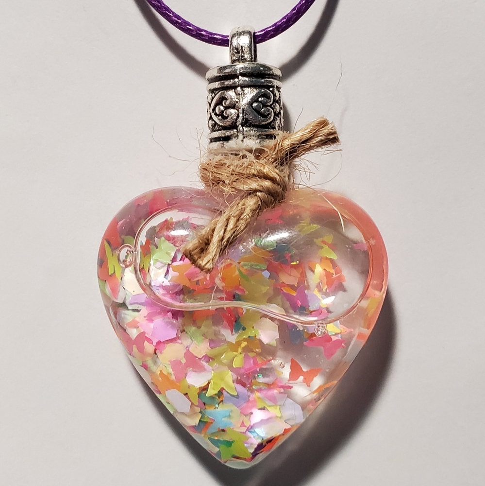 Floating Glitter Necklaces